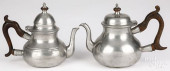 TWO ENGLISH QUEEN ANNE PEWTER