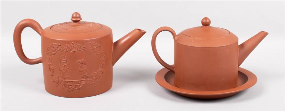 TWO ENGLISH RED STONEWARE