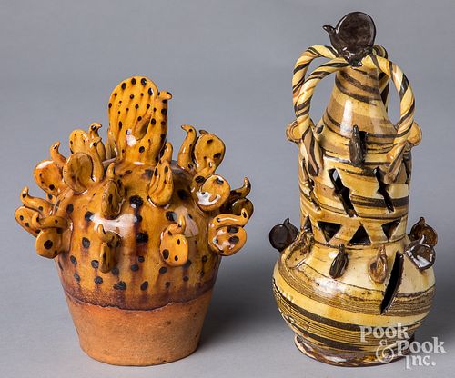 TWO ENGLISH REDWARE BANKSTwo