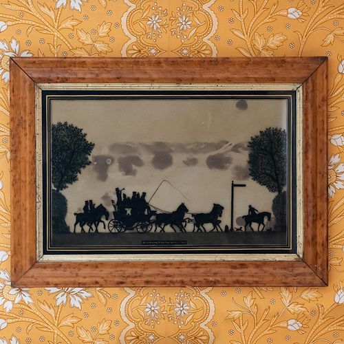 TWO ENGLISH REVERSE PAINTINGS ON