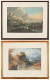 Two English School Watercolors