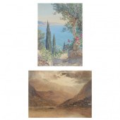 TWO ENGLISH SCHOOL WATERCOLORS