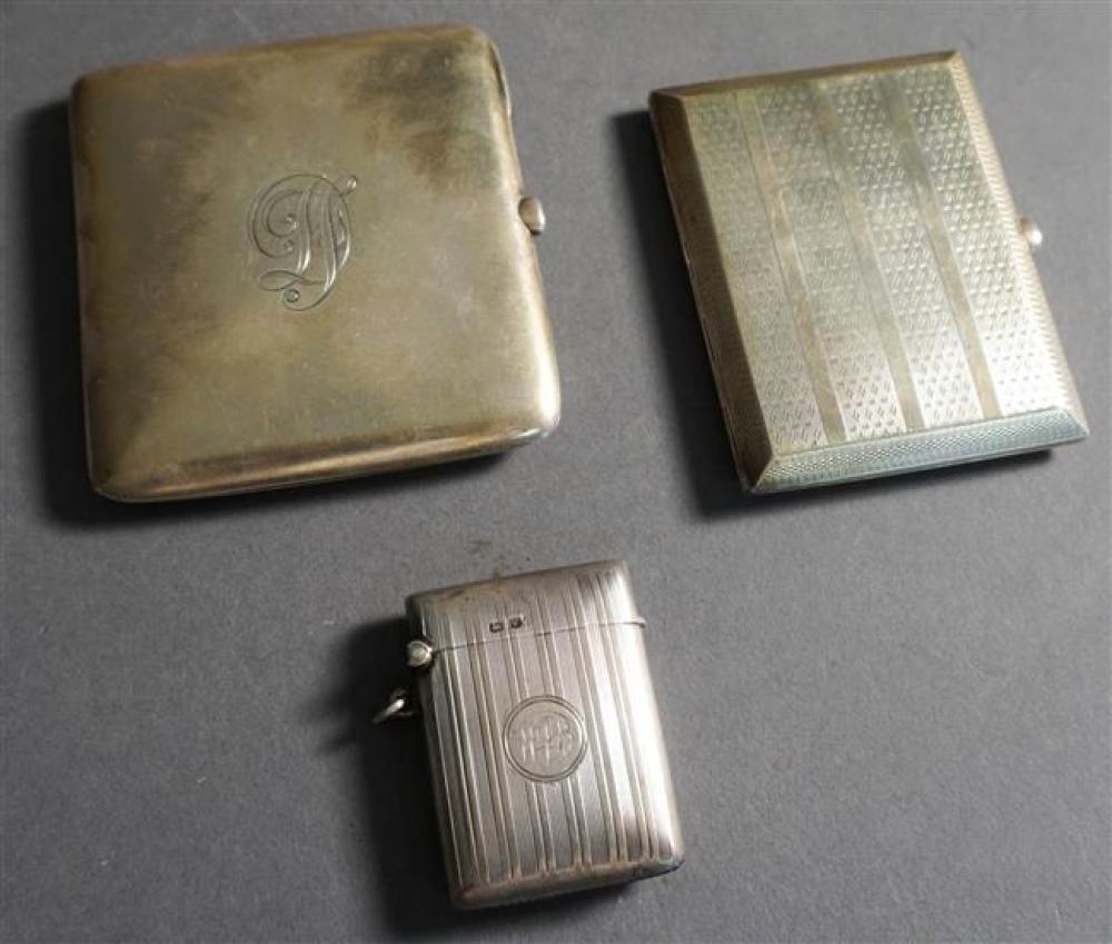TWO ENGLISH SILVER CIGARETTE