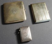TWO ENGLISH SILVER CIGARETTE C