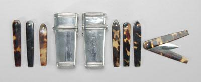 Two English silver lancets,