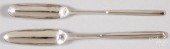 TWO ENGLISH SILVER MARROW SCOO