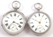 TWO ENGLISH SILVER OPENFACE KE