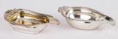 TWO ENGLISH SILVER PAP BOATS<b