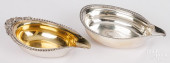 TWO ENGLISH SILVER PAP BOATS<b