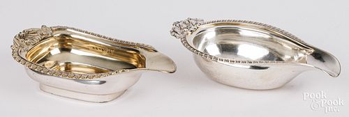 TWO ENGLISH SILVER PAP BOATSTwo