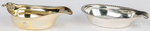 TWO ENGLISH SILVER PAP BOATSTwo