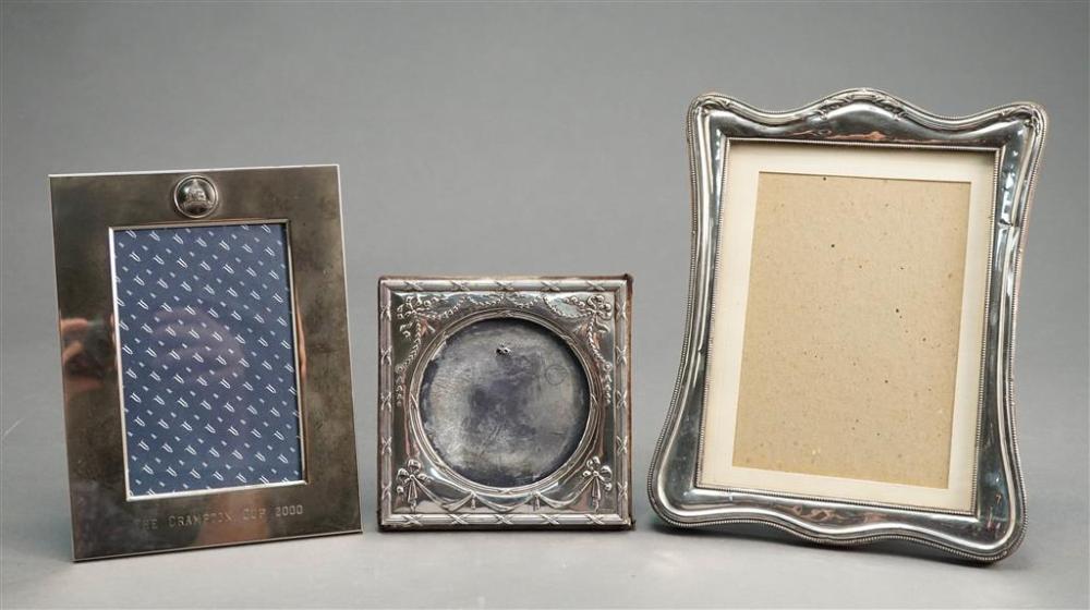 TWO ENGLISH SILVER PHOTO FRAMES AND