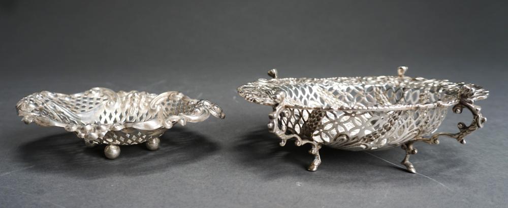 TWO ENGLISH SILVER PIERCED AND
