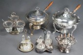 TWO ENGLISH SILVER PLATE CHAFI