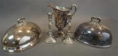 TWO ENGLISH SILVER PLATE MEAT