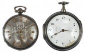 TWO ENGLISH SILVER POCKET WATC