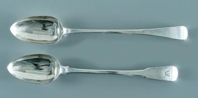 Two English silver spoons,