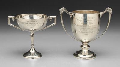 Two English silver trophies: one