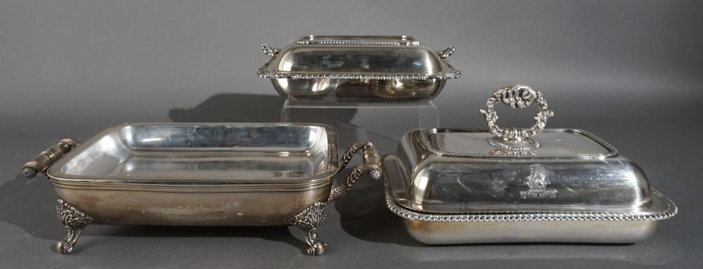 TWO ENGLISH SILVERPLATE COVERED