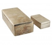TWO ENGLISH STERLING TABLE BOX