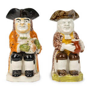 Two English Toby Jugs Circa 1830-50