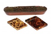 TWO ENGLISH TORTOISESHELL CARD