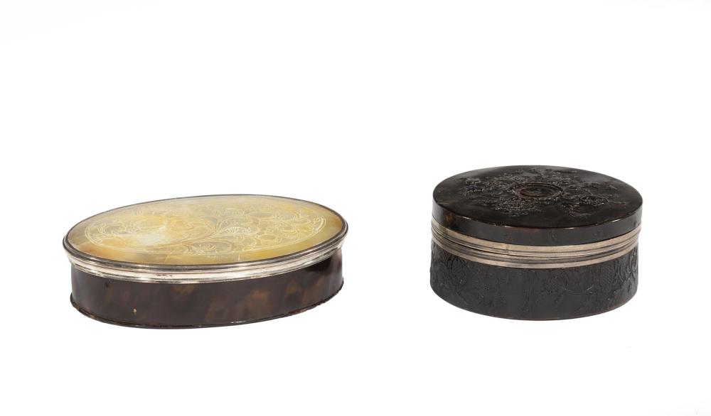 TWO ENGLISH TORTOISESHELL PATCH