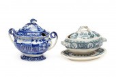 TWO ENGLISH TRANSFERWARE COVER