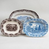 TWO ENGLISH TRANSFERWARE PLATT