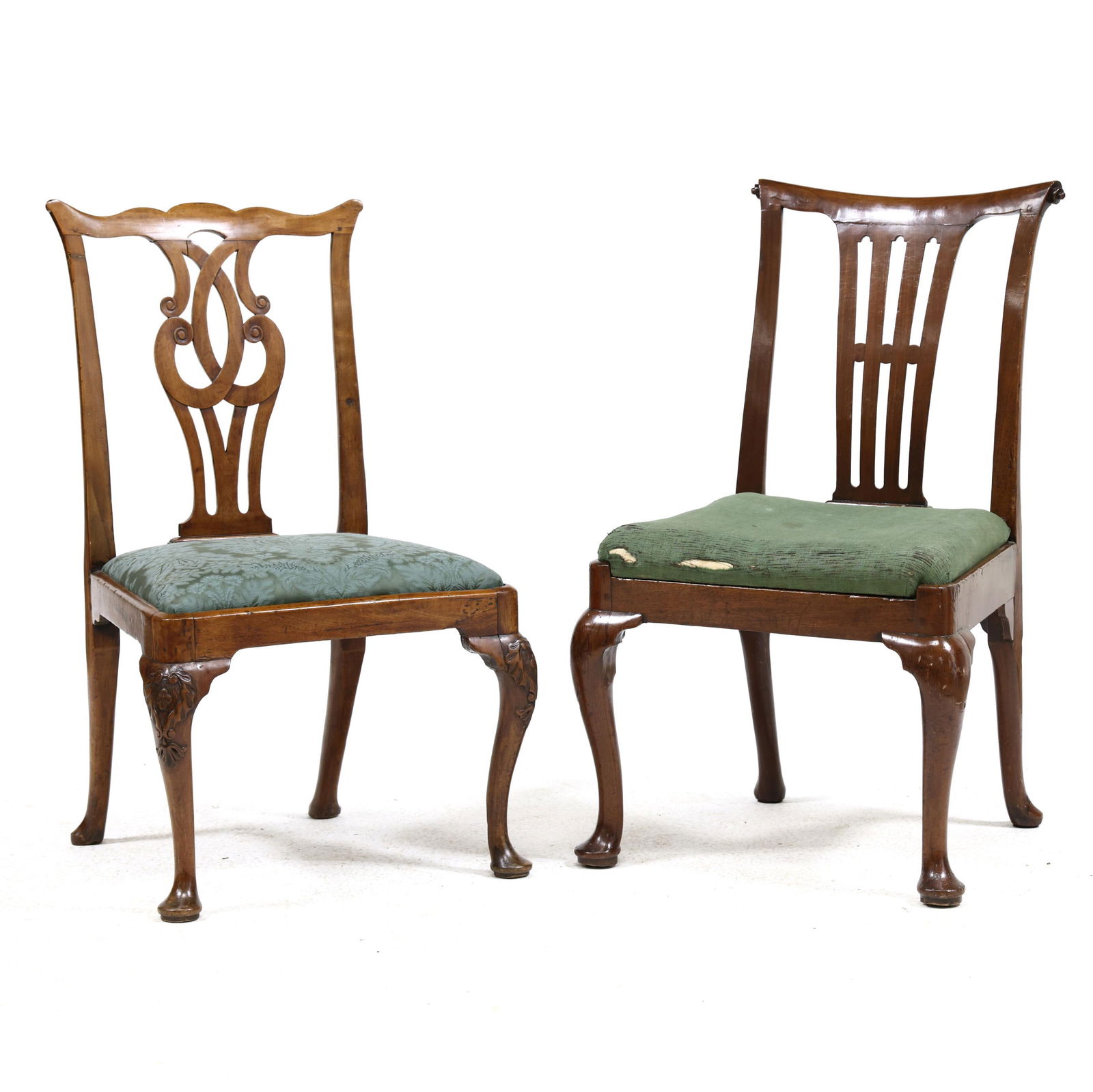 TWO ENGLISH TRANSITIONAL CARVED