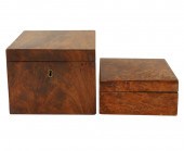 TWO ENGLISH WALNUT BOXESthe fi