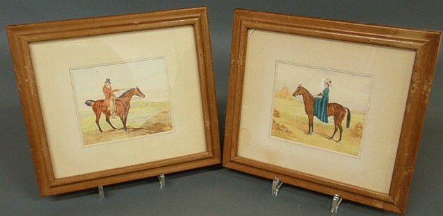 Two English watercolor paintings of