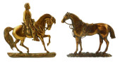 TWO EQUINE BAS-RELIEF PLAQUES,