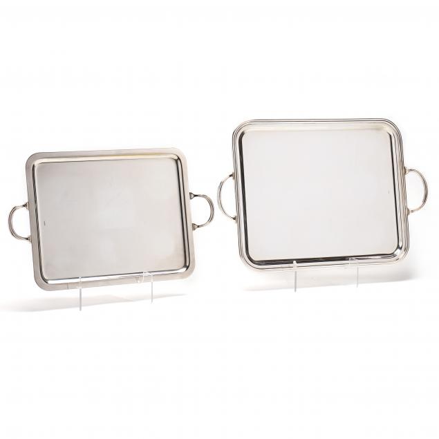 TWO ERCUIS SILVERPLATE SERVING