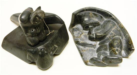Two ''Eskimo Art Canada'' carved