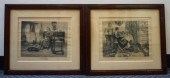 TWO ETCHINGS AFTER WALTER DEND