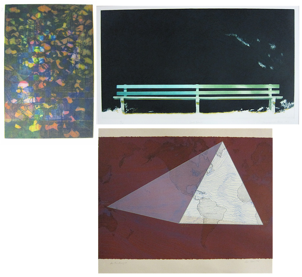 TWO ETCHINGS AND ONE LITHOGRAPH.
