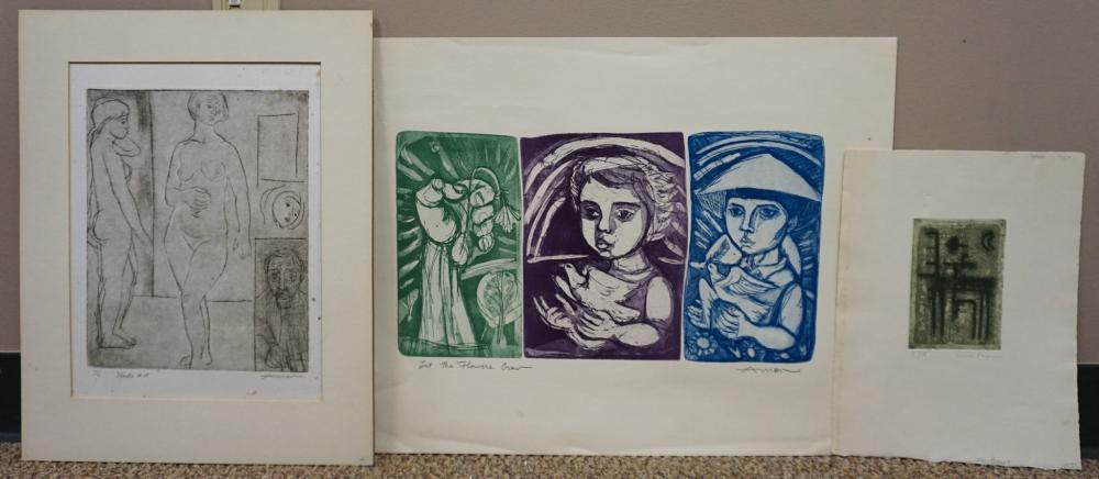 TWO ETCHINGS BY IRVING AMEN; AND