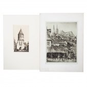 TWO ETCHINGS BY JOHN TAYLOR AR