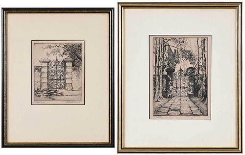 TWO ETCHINGS: ELIZABETH O. VERNER