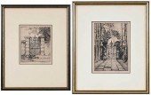 TWO ETCHINGS: ELIZABETH O. VER