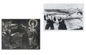 TWO ETCHINGS: H BREGER AND C G
