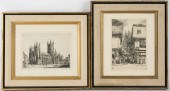 TWO ETCHINGS OF CANTERBURY, EN