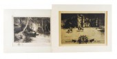 TWO ETCHINGS, ONE AFTER ADOLPH