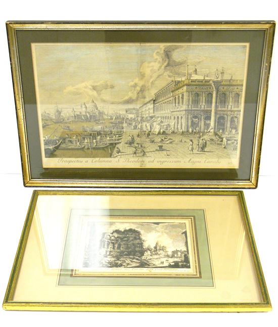 Two etchings: ''Prospectus a