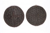 TWO ETHIOPIAN LEATHER SHIELDST
