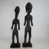 TWO ETHNIC WOOD SCULPTURESTwo