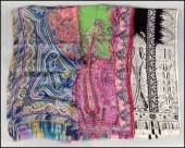 TWO ETRO SILK SCARVES. Togethe