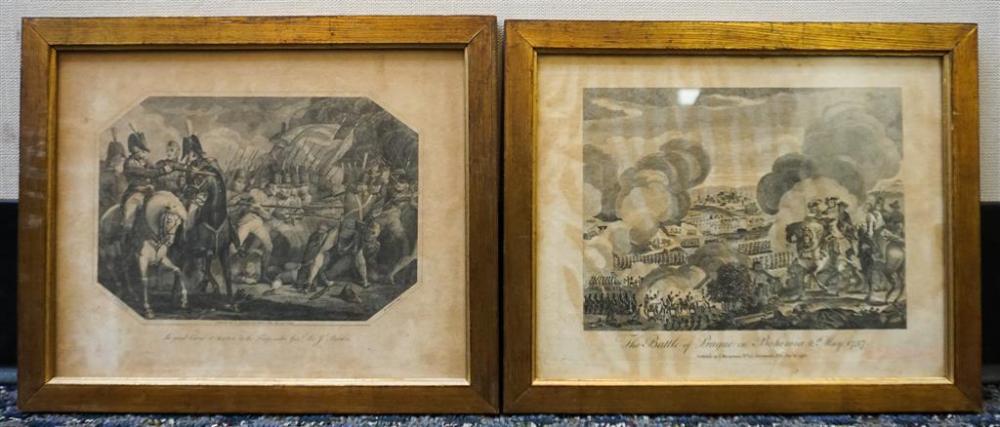 TWO EUROPEAN BATTLE ENGRAVINGS,