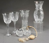 TWO EUROPEAN CUT CRYSTAL VASES